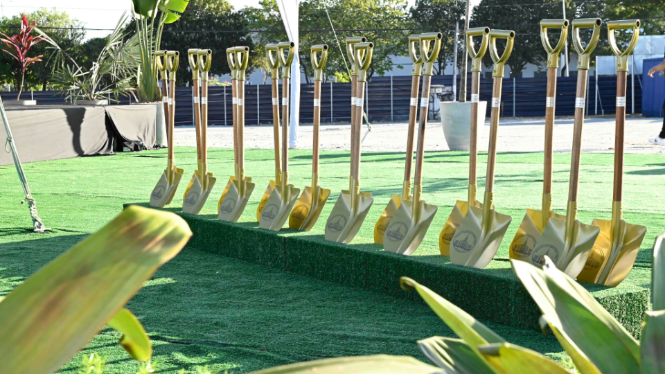 shovels-lined-up-for-the-groundbreaking-in-Brazil